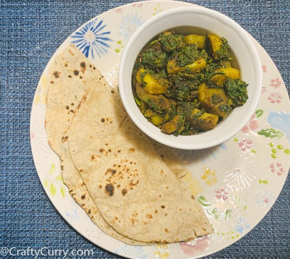 Aloo-palak-Dry-Veg-simple-recipe