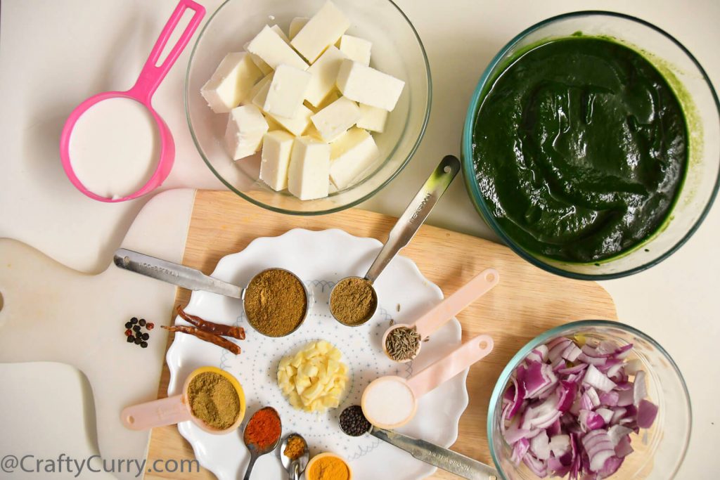 Lehsunia-sag-paneer-cottage-cheese-spinach-gravy